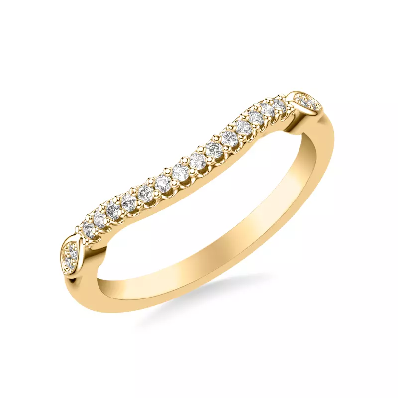 14K Yellow Gold Dolly Diamond Wedding Band