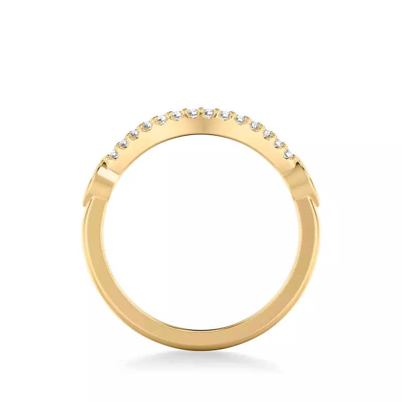 14K Yellow Gold Dolly Diamond Wedding Band