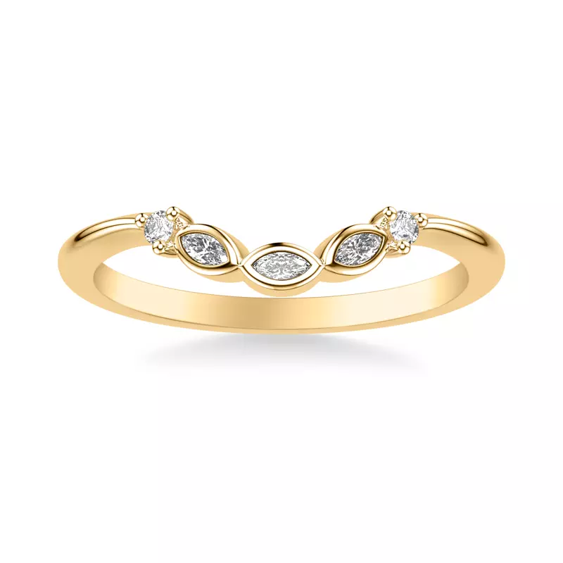 14K Yellow Gold Ellison Diamond Band