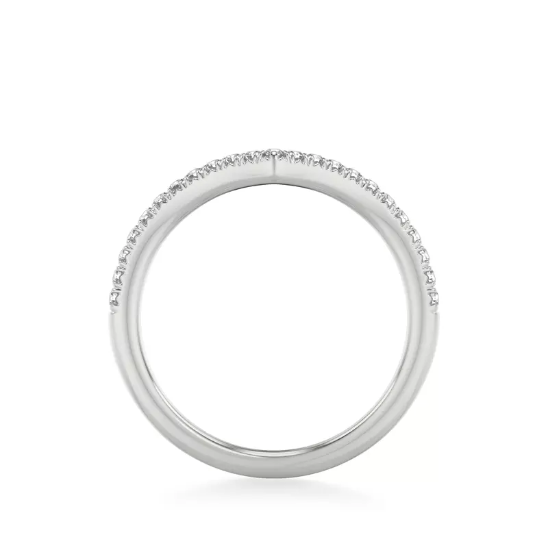 14K White Gold Mia Pavé Diamond Chevron Band