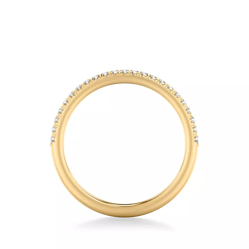 18K Yellow Gold Hunter Pave Diamond Band