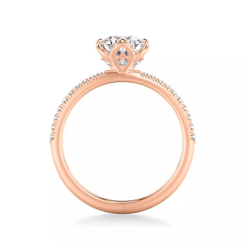 14K Rose Gold Imani Pave Engagement Ring