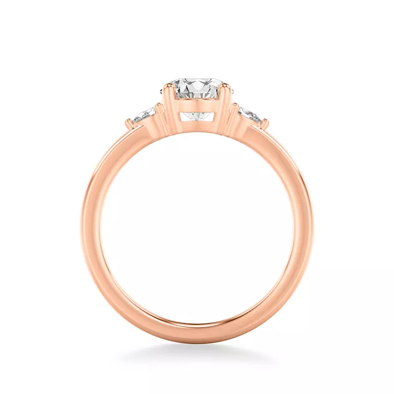 14K Rose Gold Julie Pear Shaped Diamond Engagement Ring