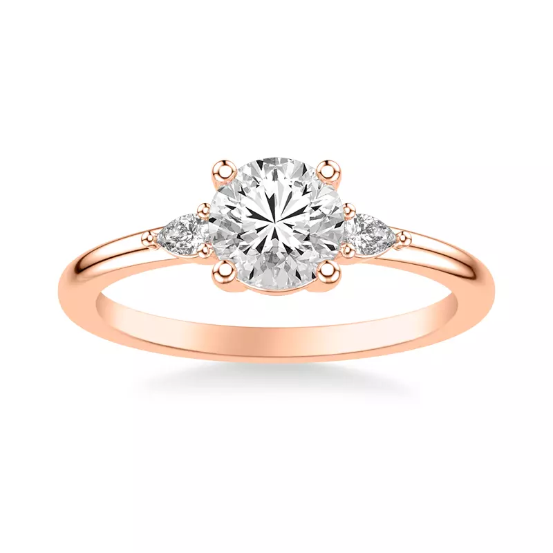 14K Rose Gold Julie Pear Shaped Diamond Engagement Ring