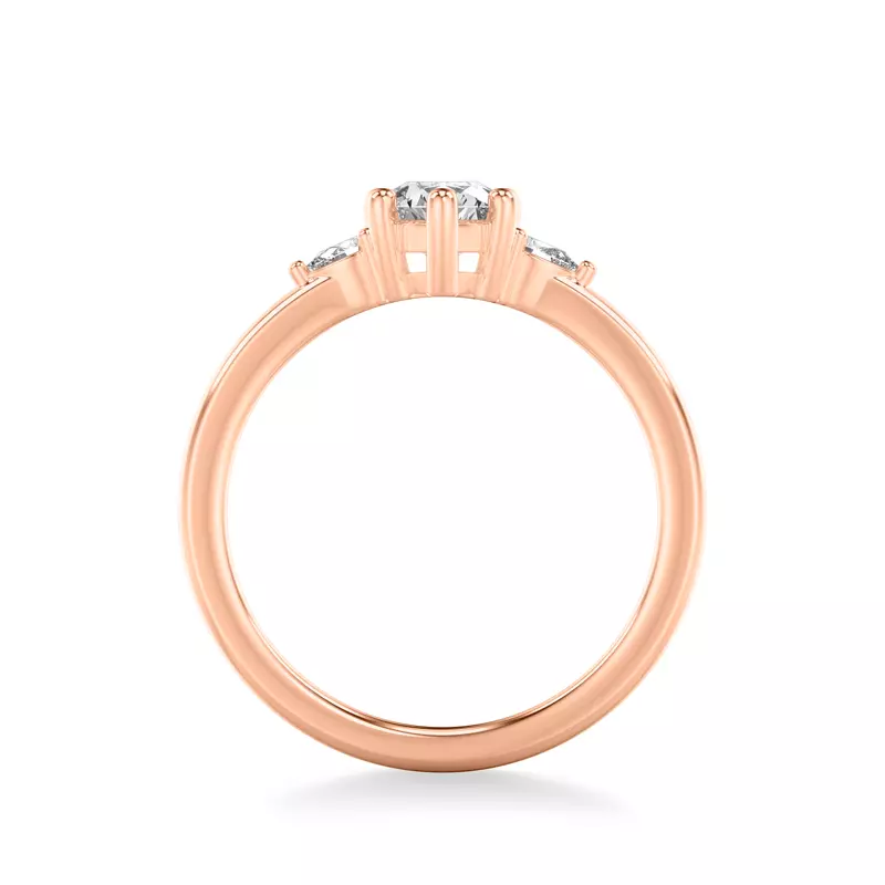 14K Rose Gold Julie Pear Shaped Diamond Engagement Ring