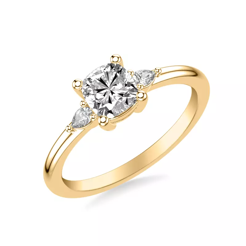 14K Yellow Gold Julie Pear Shaped Diamond Engagement Ring