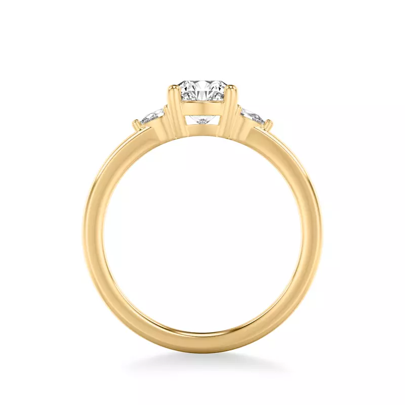 14K Yellow Gold Julie Pear Shaped Diamond Engagement Ring