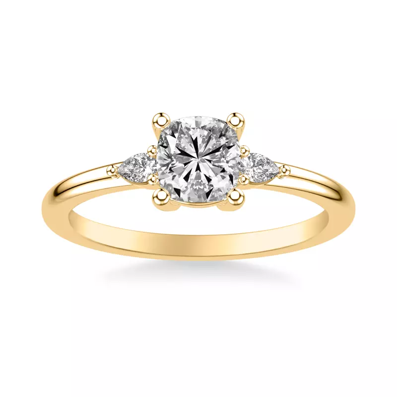 14K Yellow Gold Julie Pear Shaped Diamond Engagement Ring