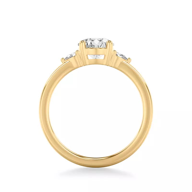 14K Yellow Gold Julie Pear Shaped Diamond Engagement Ring