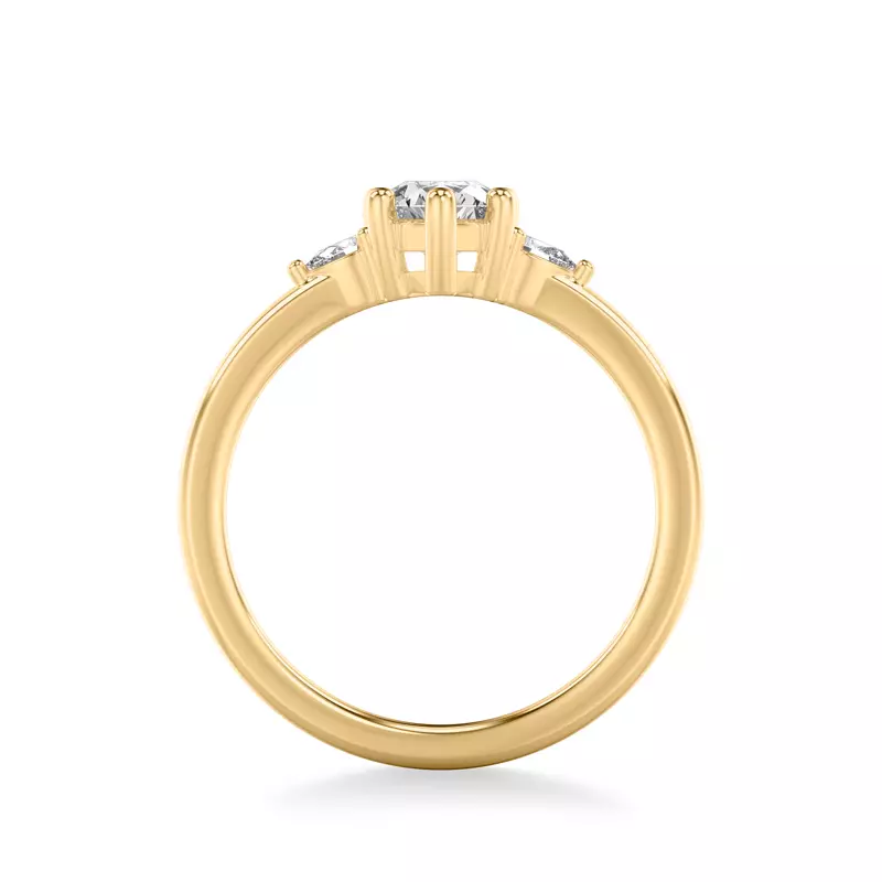 14K Yellow Gold Julie Pear Shaped Diamond Engagement Ring