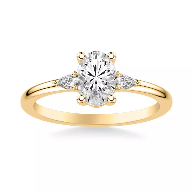 14K Yellow Gold Julie Pear Shaped Diamond Engagement Ring