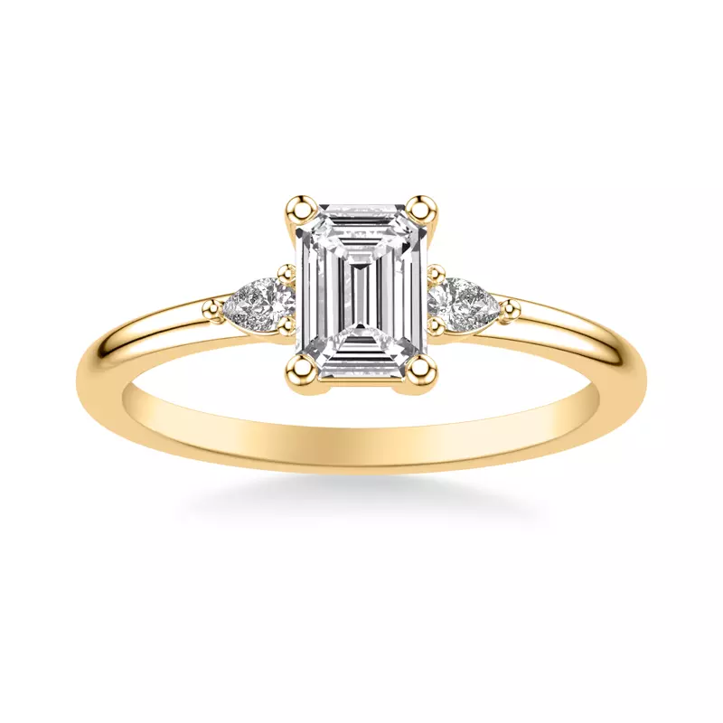 18K Yellow Gold Julie Pear Shaped Diamond Engagement Ring
