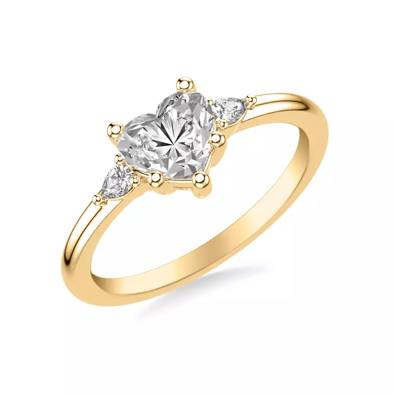 18K Yellow Gold Julie Pear Shaped Diamond Engagement Ring