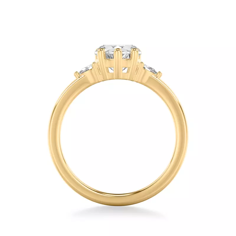 18K Yellow Gold Julie Pear Shaped Diamond Engagement Ring