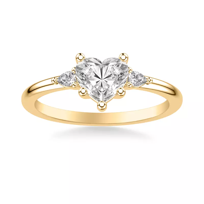 18K Yellow Gold Julie Pear Shaped Diamond Engagement Ring