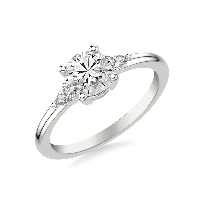 Platinum Julie Pear Shaped Diamond Engagement Ring