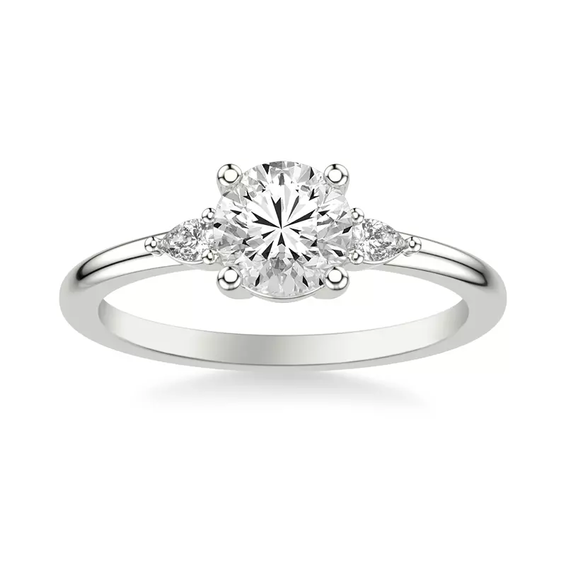 Platinum Julie Pear Shaped Diamond Engagement Ring