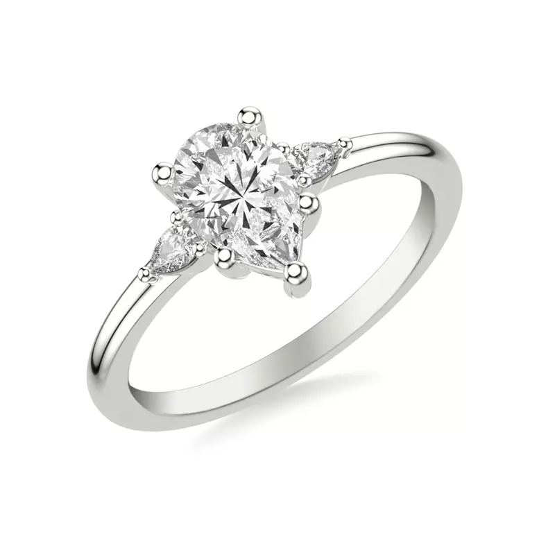 Platinum Julie Pear Shaped Diamond Engagement Ring