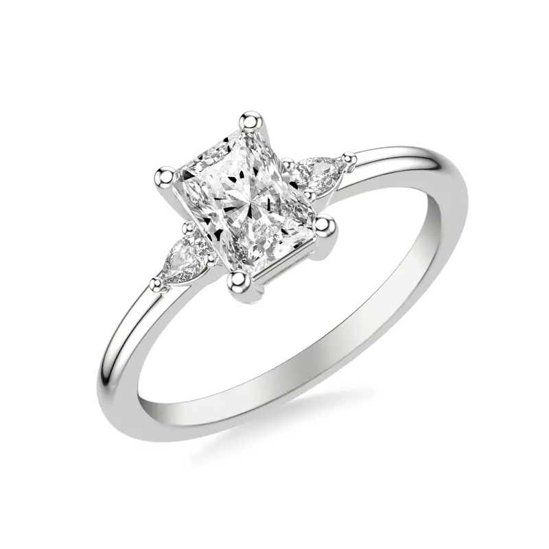 Platinum Julie Pear Shaped Diamond Engagement Ring