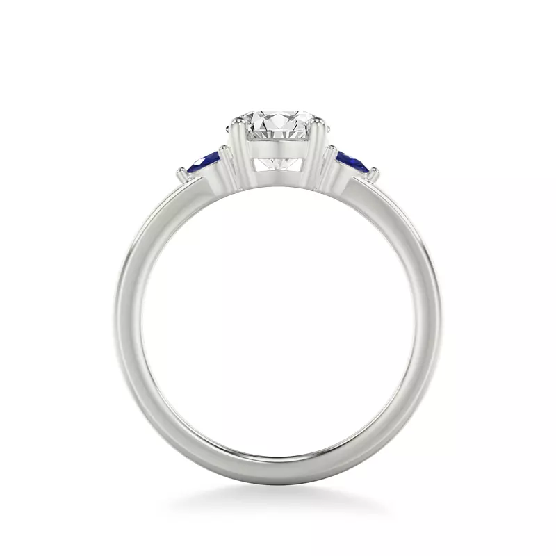 Platinum Paula Pear Shaped Sapphire Ring