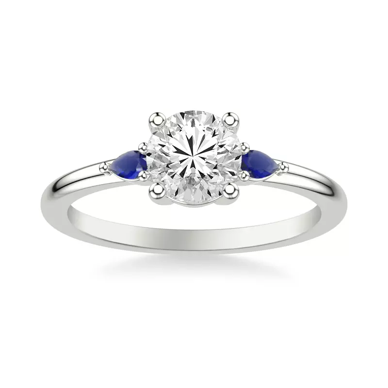 Platinum Paula Pear Shaped Sapphire Ring