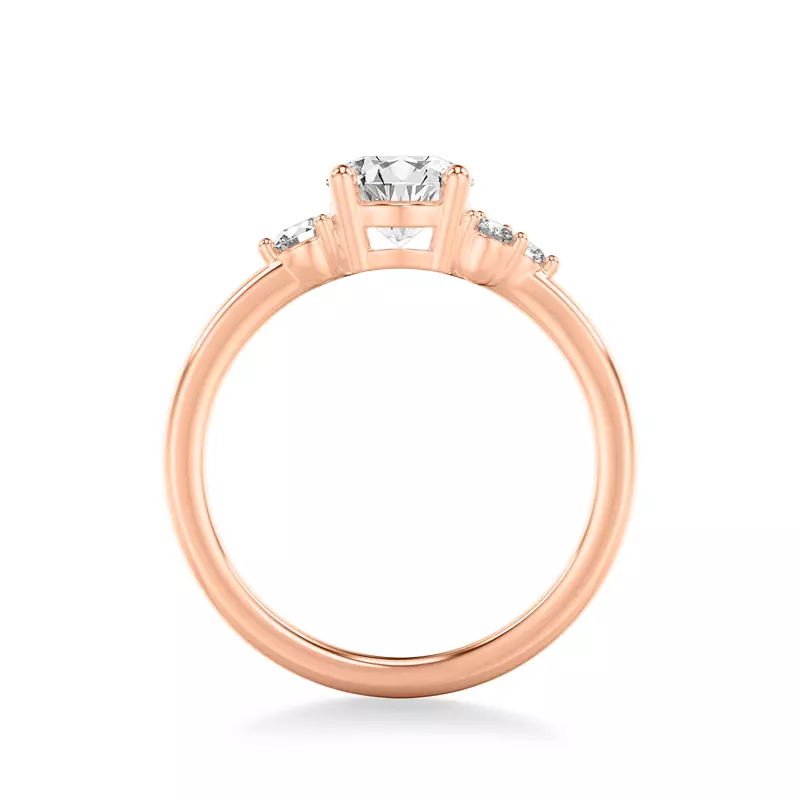 14K Rose Gold Frida Diamond Accent Engagement Ring