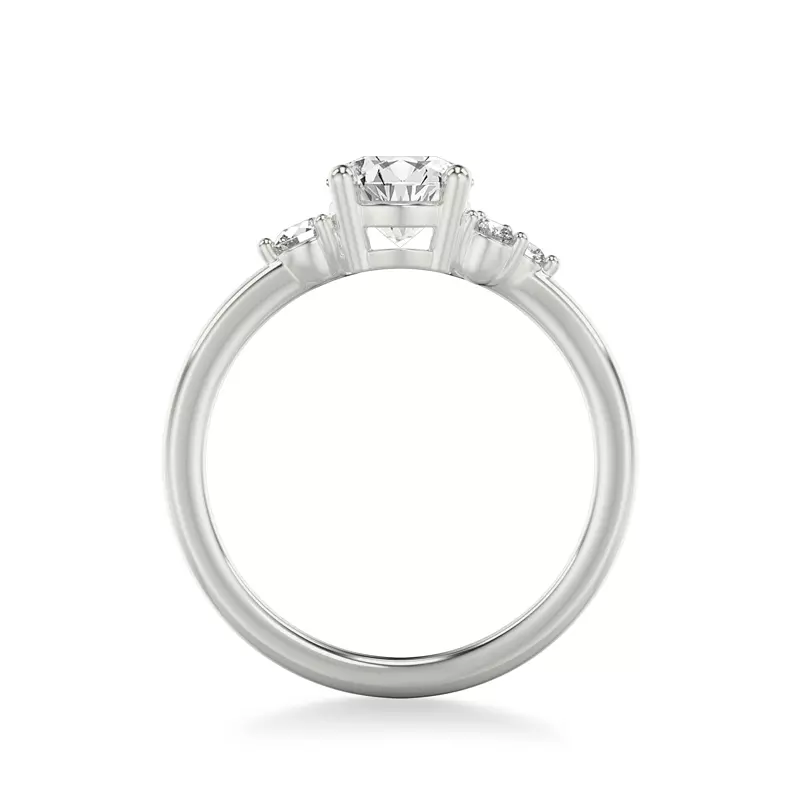 14K White Gold Frida Diamond Accent Engagement Ring