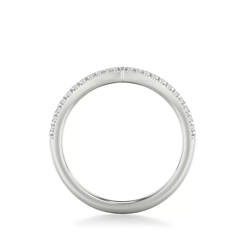 14K White Gold Frida Pavé Diamond V-Band