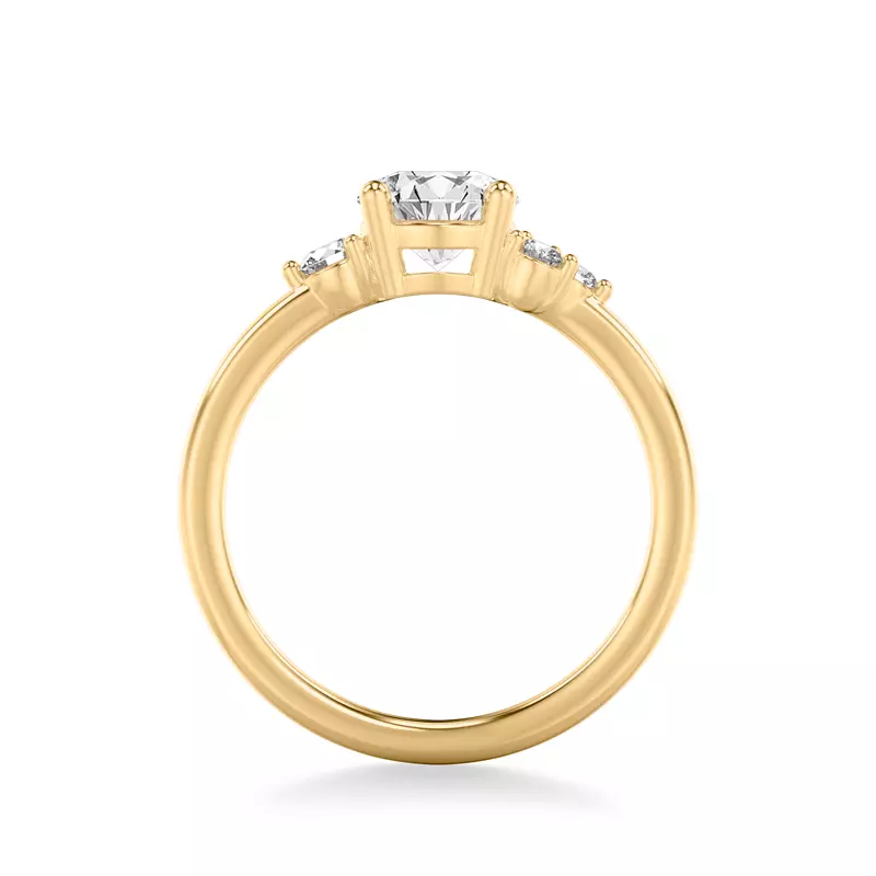 18K Yellow Gold Frida Diamond Accent Engagement Ring