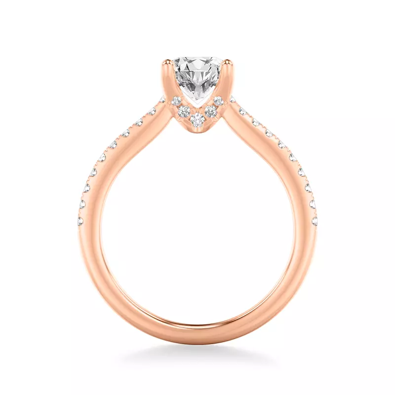 14K Rose Gold Marlo Pavé Engagement Ring