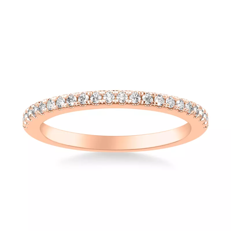 14K Rose Gold Marlo Pavé Diamond Band
