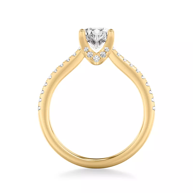 14K Yellow Gold Marlo Pavé Engagement Ring
