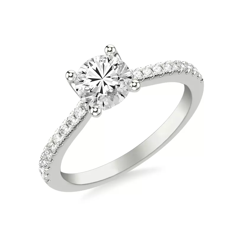 Platinum Marlo Pavé Engagement Ring