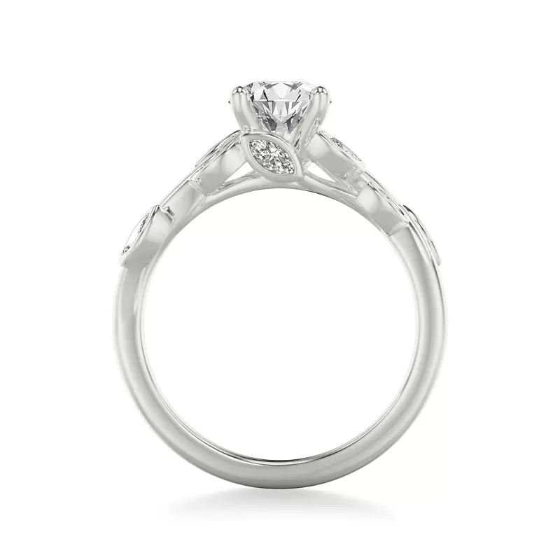 14K White Gold Marisa Floral Marquise Diamond Engagement Ring