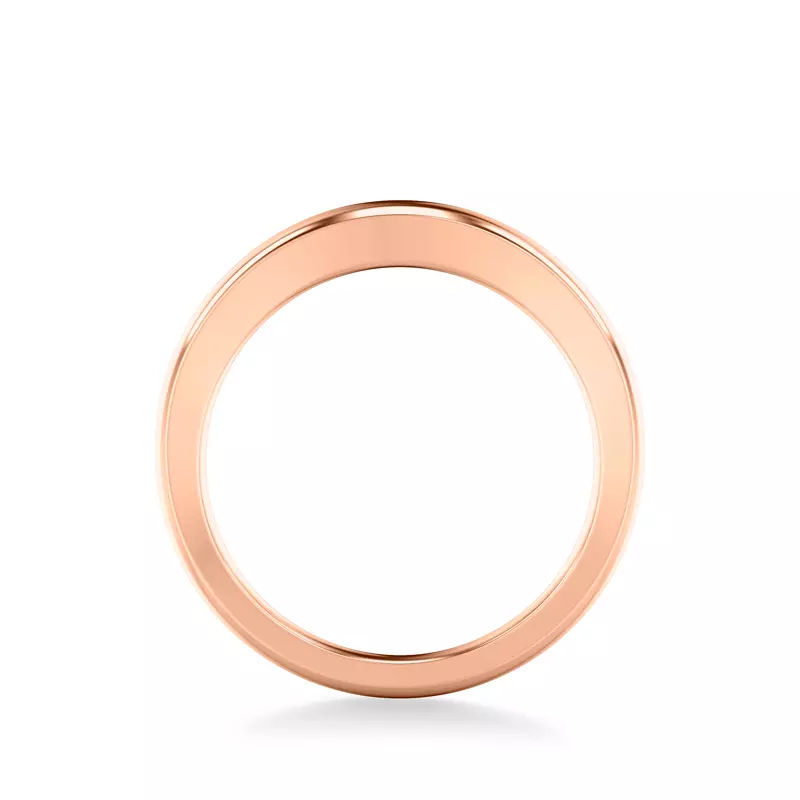 14K Rose Gold Darien Polished Wedding Band