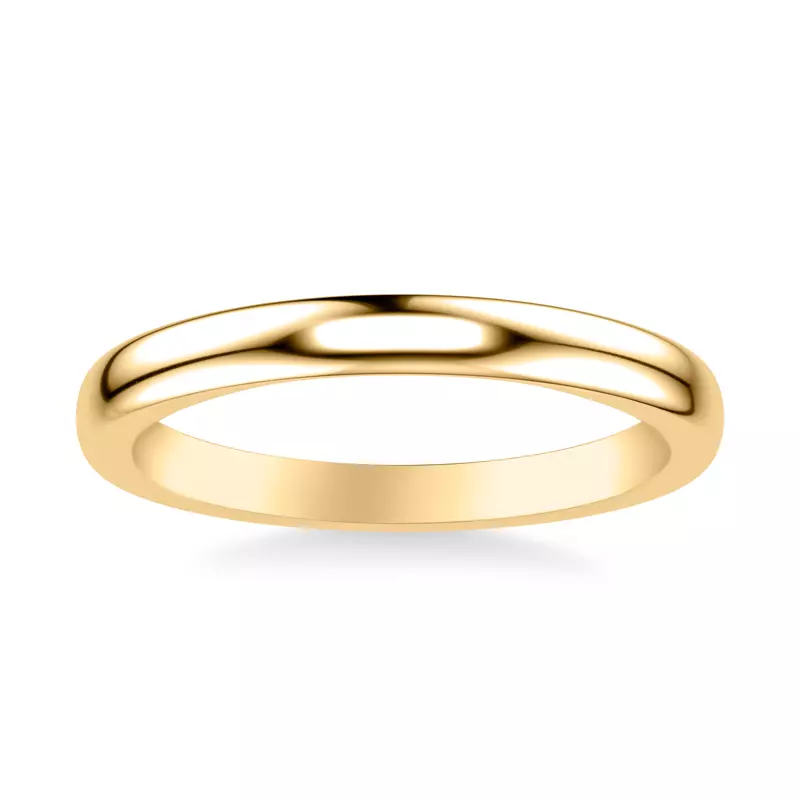 14K Yellow Gold Darien Polished Wedding Band