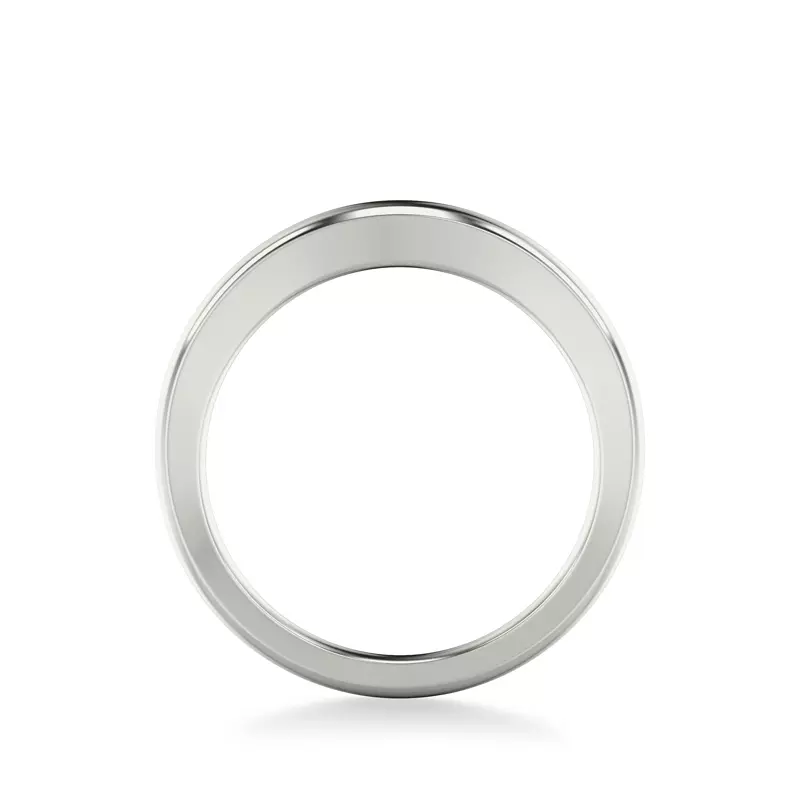 18K White Gold Darien Polished Wedding Band