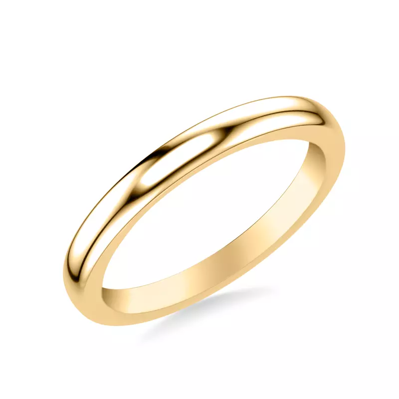 18K Yellow Gold Darien Polished Wedding Band