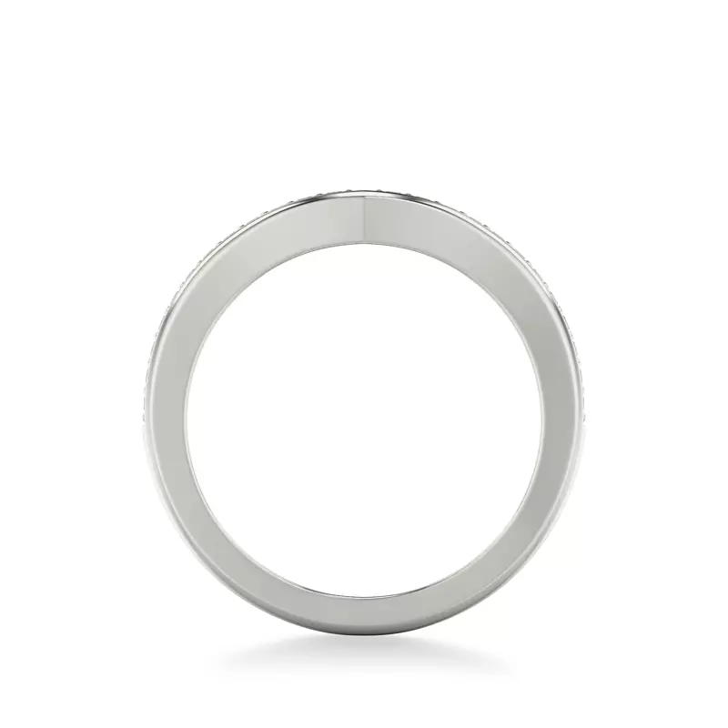 14K White Gold Colette Contoured Pave Band