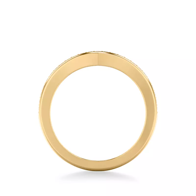 18K Yellow Gold Colette Contoured Pave Band