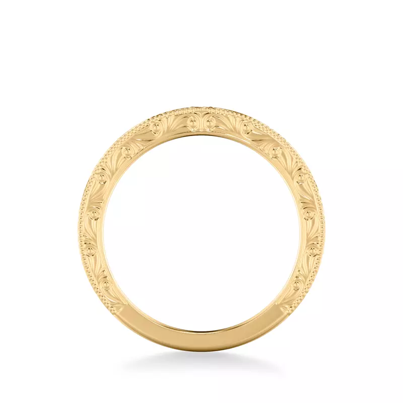 18K Yellow Gold Islay Hand-Engraved Band