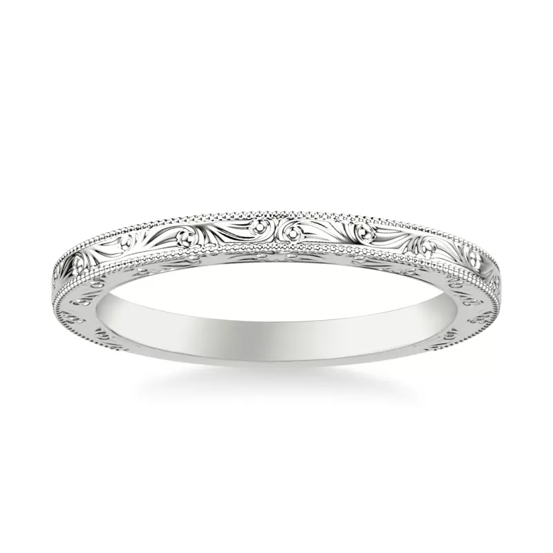 Platinum Islay Hand-Engraved Band