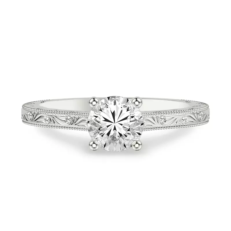 Islay Hand-Engraved Solitaire Engagement Ring