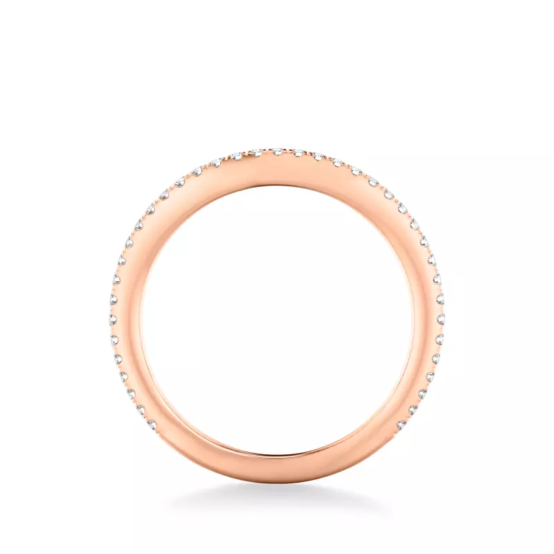 14K Rose Gold Amal Pavé Diamond Band