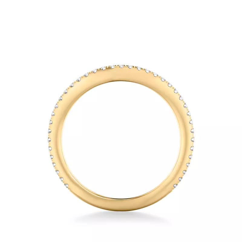 14K Yellow Gold Amal Pavé Diamond Band