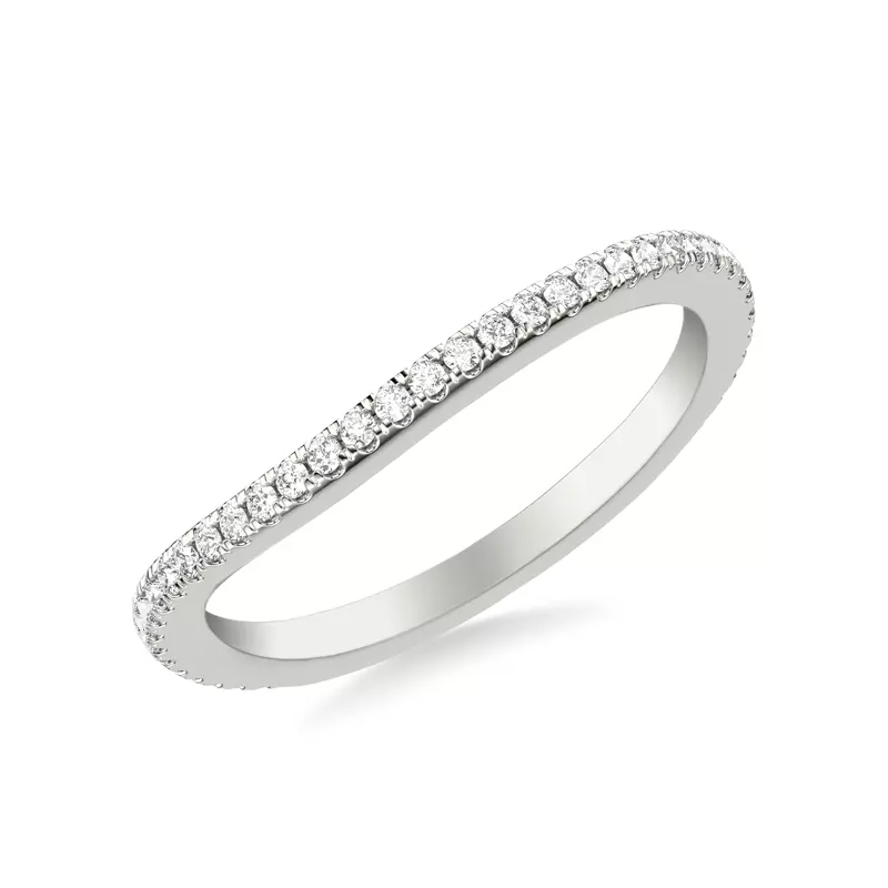 18K White Gold Amal Pavé Diamond Band