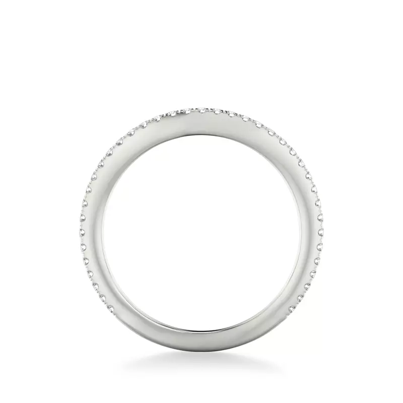 18K White Gold Amal Pavé Diamond Band