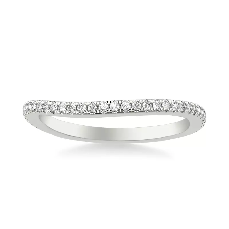 18K White Gold Amal Pavé Diamond Band