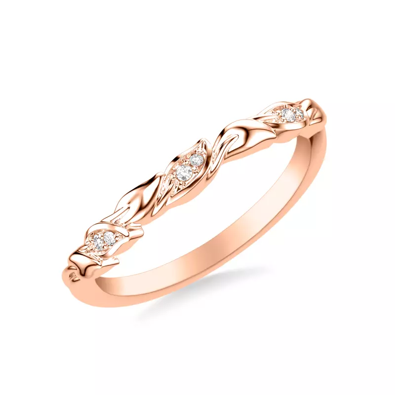 14K Rose Gold Skye Diamond Band