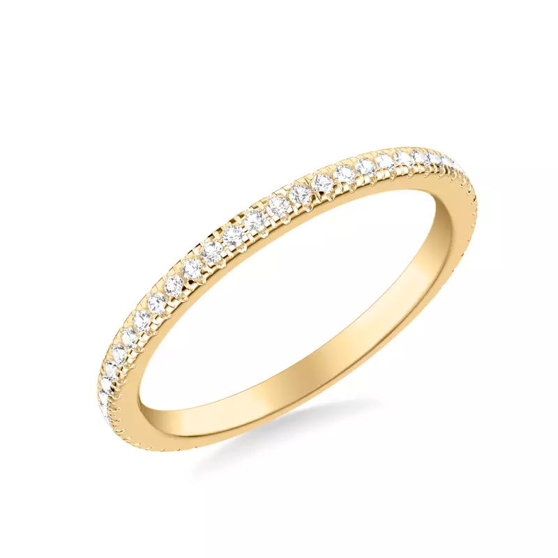 18K Yellow Gold Paloma Pavé Band
